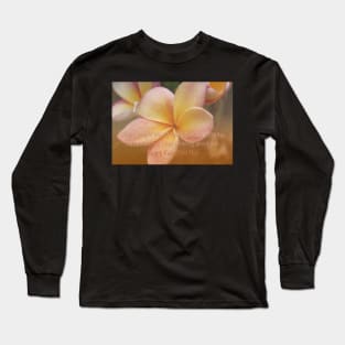 Thinking of you Frangipani Flower Valentines Card Long Sleeve T-Shirt